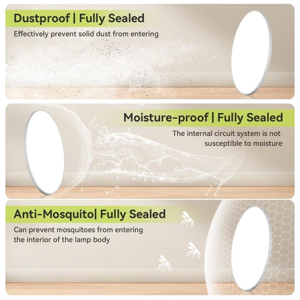 30 Вт 40 Вт 50 Вт Гостиная Кухня Спальня Современные Трехцветные Лампы Диммируемый Потолочный Светильник Пульт Дистанционного Управления Светодиодная Потолочная Лампа