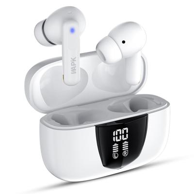 Беспроводные Bluetooth-наушники с шумоподавлением, светодиодной индикацией уровня заряда батареи, автоматическим быстрым сопряжением по Bluetooth, отличным звуком, совместимые, идеально подходят для бизнеса, доставки и звонков, ENC,