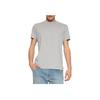 DIESEL Solid Color Logo Embroidered Short Sleeve T-Shirt Men tops Gray A040810GRAI-9CB