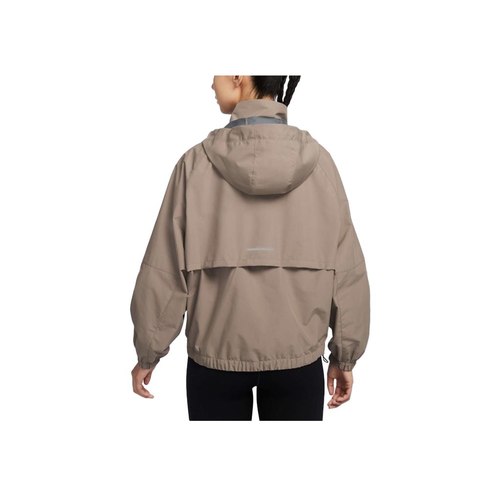 Nike Куртка Swift Sf с капюшоном и застежкой-молнией, с длинным рукавом, женская куртка коричневого цвета FB7493-233