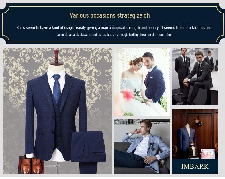 Мужской клетчатый костюм большого размера для свадеб и повседневных мероприятий