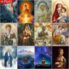 5D Алмазная вышивка Религиозные фигуры Вышивка крестиком Полный квадратный круглый дрель Алмазная картина Портрет Алмазная мозаика Декор для дома
