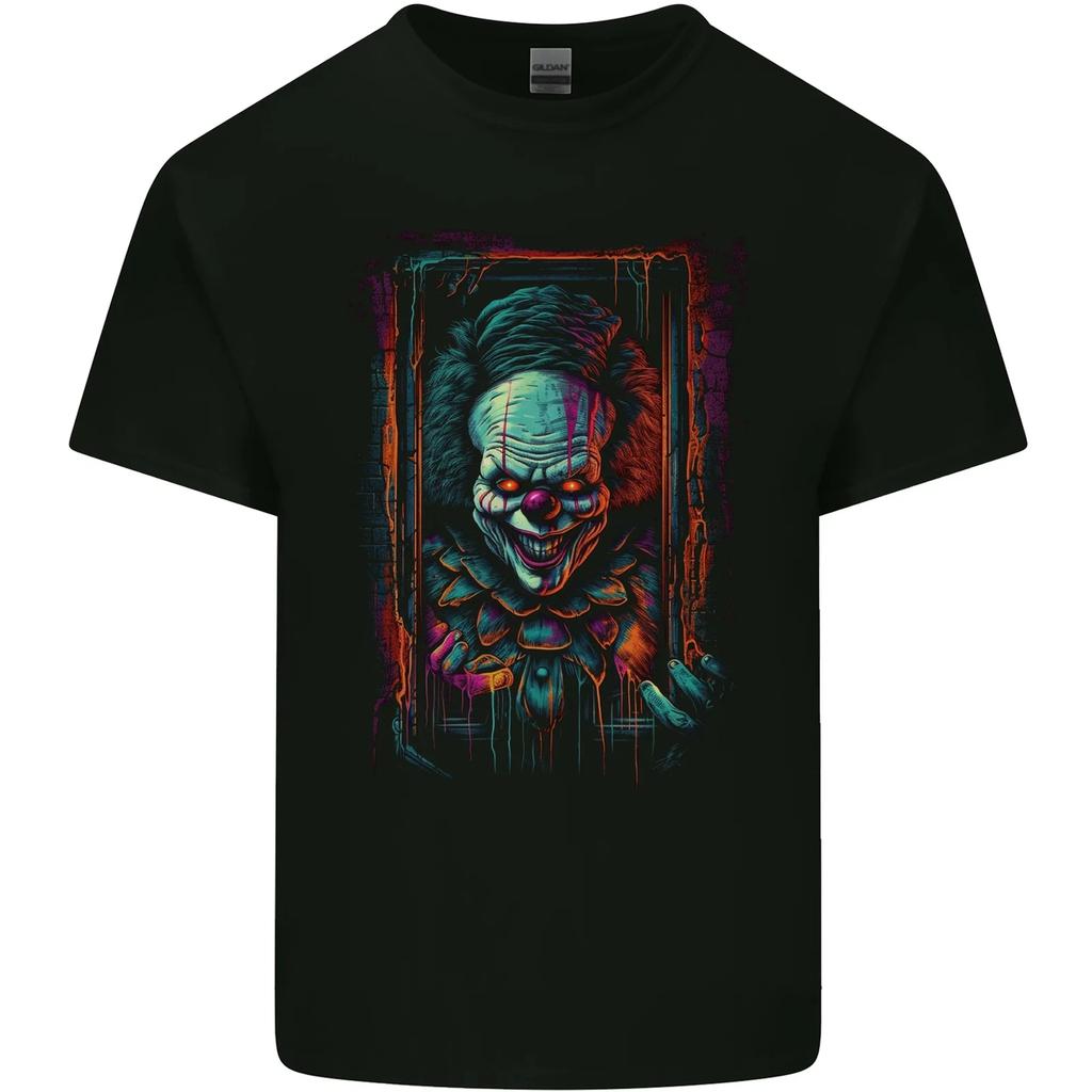 Dark Evil Clown Halloween Kids T-Shirt Childrens