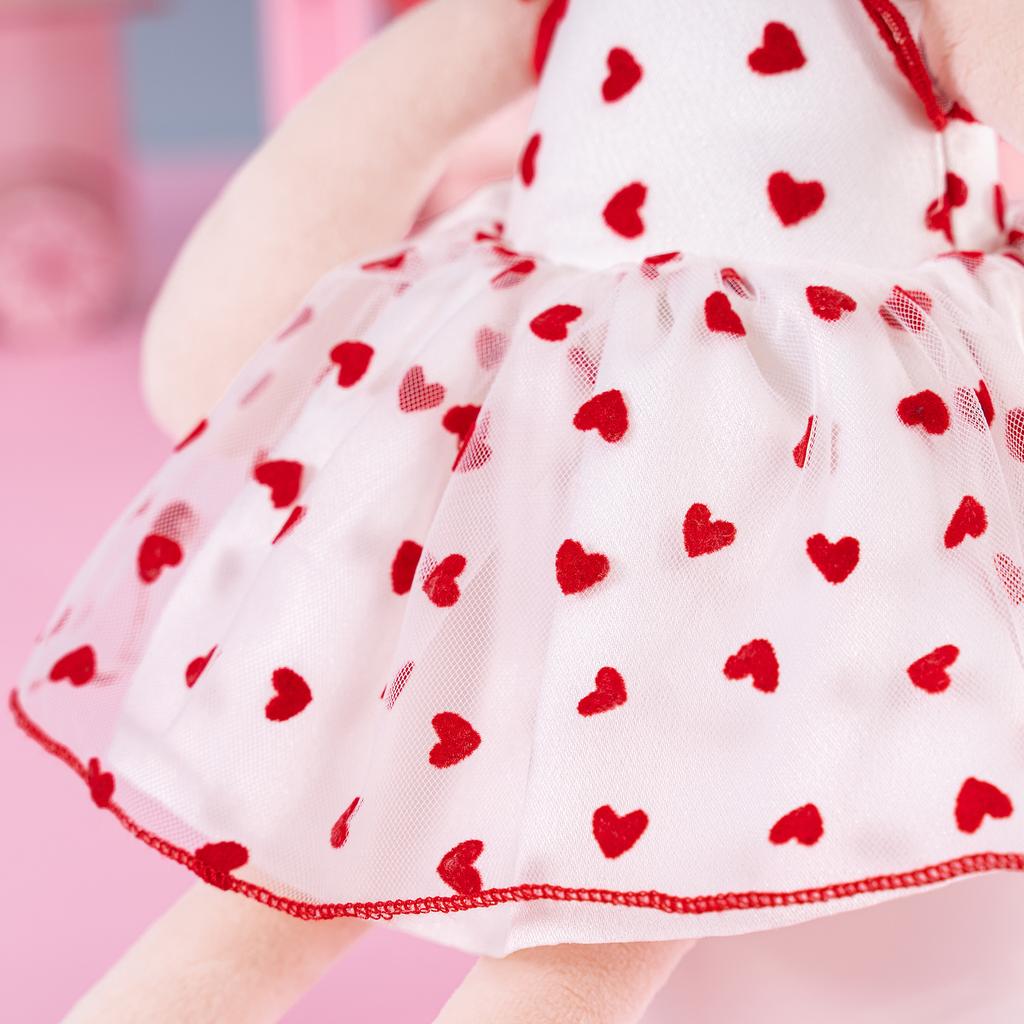 Мягкие куклы Spring Girl Love Flocking Baby Girls Gift Мягкие куклы Идеи рождественских подарков Подарки на день рождения Кукла Красная