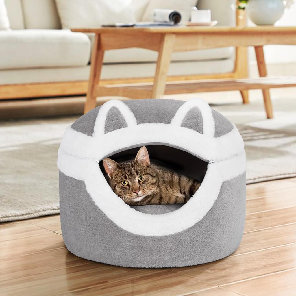 Cat Ownpets Cat Dome Dog Pet For Cold поставляется с функцией Heat Bite Sleep For Small and Dogs и удобной кроватью, Зима, Дом, Форма, Кровать, 42X42X31 см, Кровать,