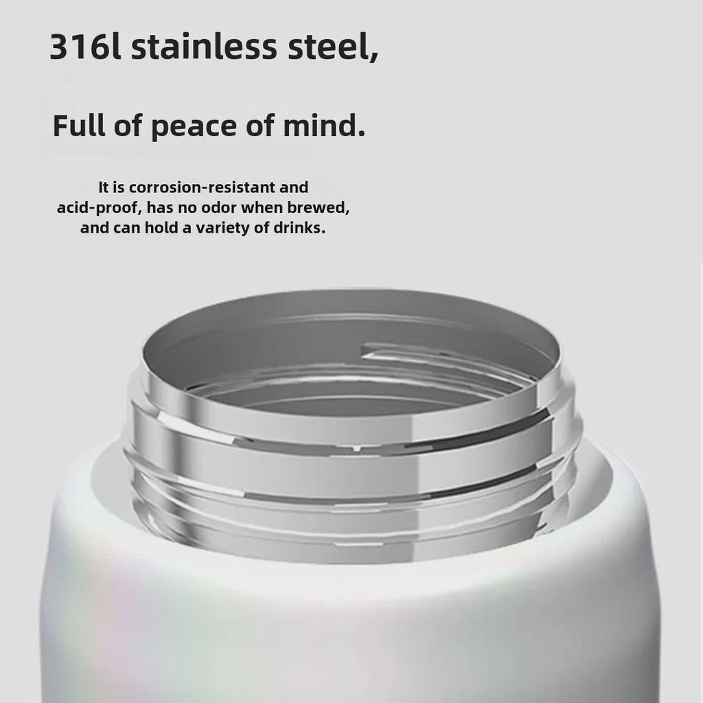 "Kumamoto Kids' Stainless Steel Water Bottle with Dual Straws and Portable Gift Box"