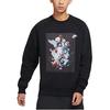 Nike Толстовка из сращенного флиса с узором AF-1, мужские топы с круглым вырезом, черные DD6516-010