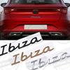 gycsn9 Metal For Ibiza Rear Badge Emblem Chrome Letter Logo Glossy Black Silver Red Accessories Sticker