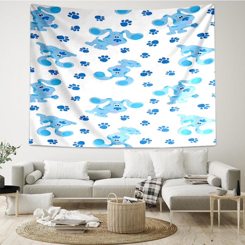 Blue's-Clues Print Tapestry, Backdrop, Easy Setup, Ideal for Bedroom, Office & Living Room, with Aesthetic Wall Hanging Decor.