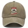 Route  Vintage Baseball Cap  Adjustable Dad Hat with Classic Mother Road Design Ideal for Outdoor Sports Fishing Golf