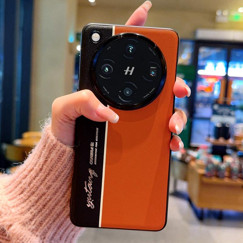 Чехол для OPPO Find X8 Pro Модный ПК+ПУ Кожа Камера светящаяся Защитный задний чехол для телефона OPPO Find X8Pro X7 Ultra