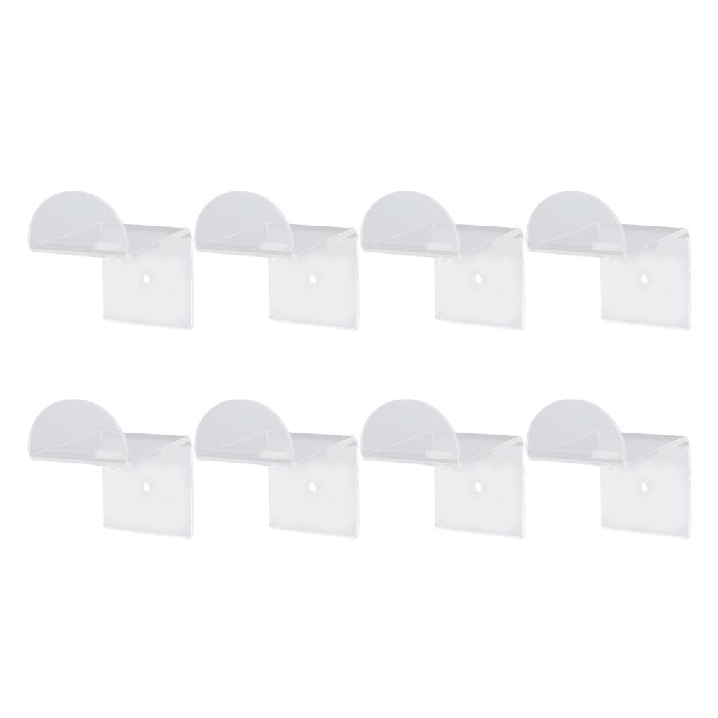 8PCS Hat Hooks for Wall 2.8 Inch Acrylic Baseball Cap Holder Wide Brim Hat Hanger Organizer with Adhesive for Room Decor