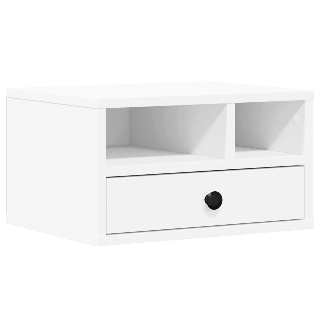 Printer Stand White 40 x 32 x 22.5 cm Engineered Wood