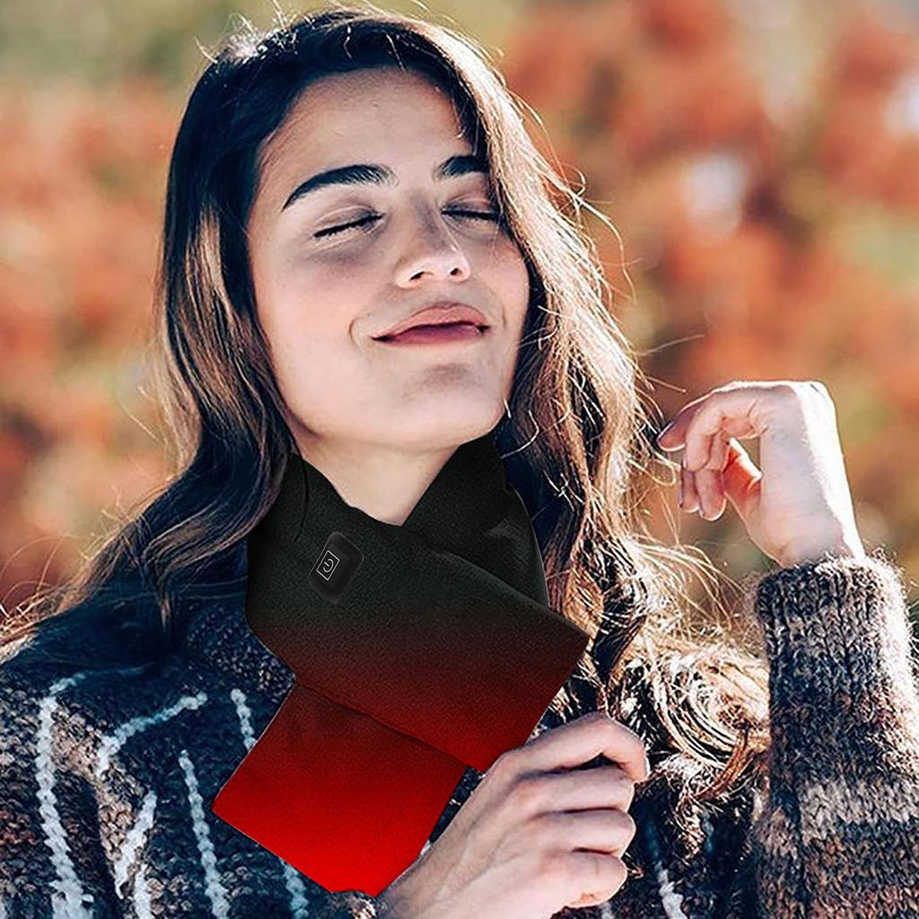 Women's Heated Scarf USB Smart Charging Three-Gear Adjustment Winter Warm Scarves Cute Fashion Unisex Scarf Pad