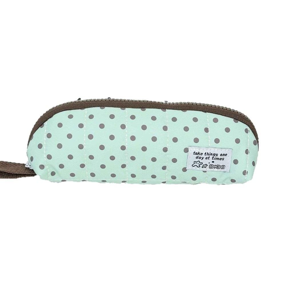 Y2k Pen Bag Cloth Pencil Pouch Makeup Cosmetic Storage Polka Dot Pencil Case Kids Children