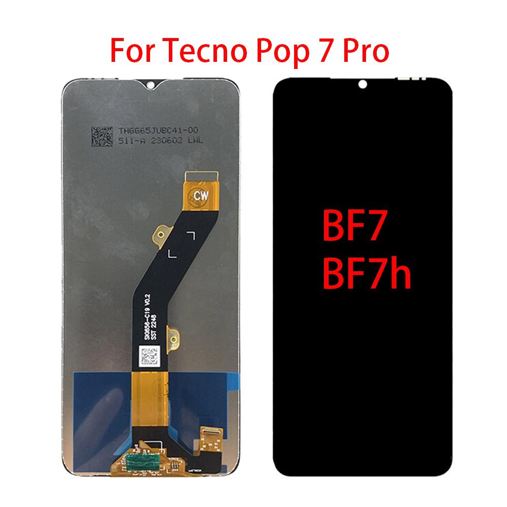 ЖК-экран для Tecno Pop 7 Pro, ЖК-дисплей, дигитайзер сенсорного экрана, полная замена в сборе