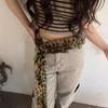 Furry Leopard Print Plush Belt Resin Buckle Jazz Dance Costumes Accessory Waist Accessories