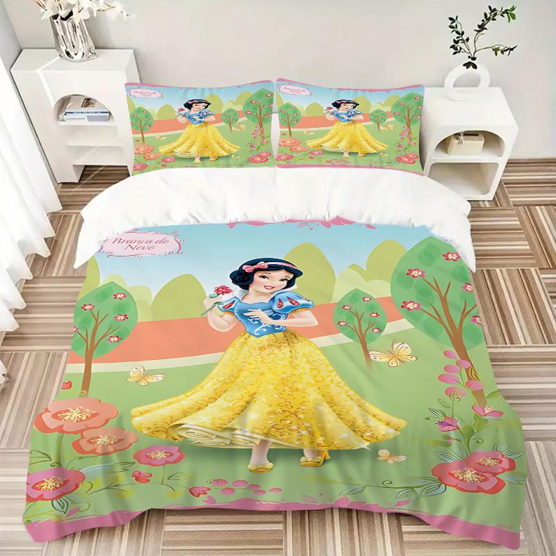 Snow White Garden Fantasy Print 3Pcs Bedding Setduvet Cover With 2 Bedropillowcase Home Birthday Gift