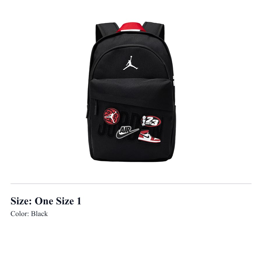 Jordan Полиэстеровый Рюкзак Средний Унисекс Черный JD2533232PS-001