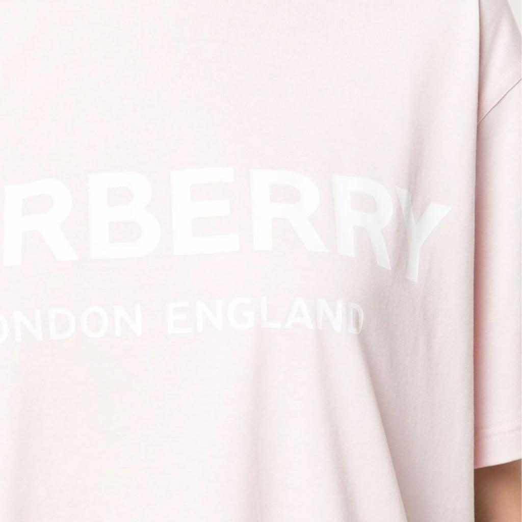 Burberry Футболки Женские Розовые С Круглым Вырезом Умеренные 80102241