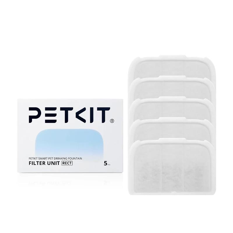 PETKIT Фильтрующий блок Прямоугольный для беспроводного фонтанчика EVERSWEET MAX, Замена для автоматического фонтанчика для кошек 105 жидких унций/3 л, 5 шт.