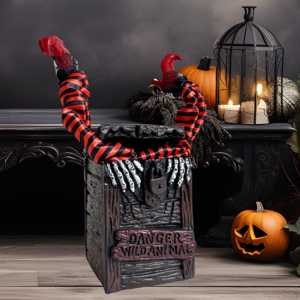 Электрическое Хэллоуин Украшение Светящееся Внутри Красное и Движущееся для Дома Газонной Композиции Снаружи