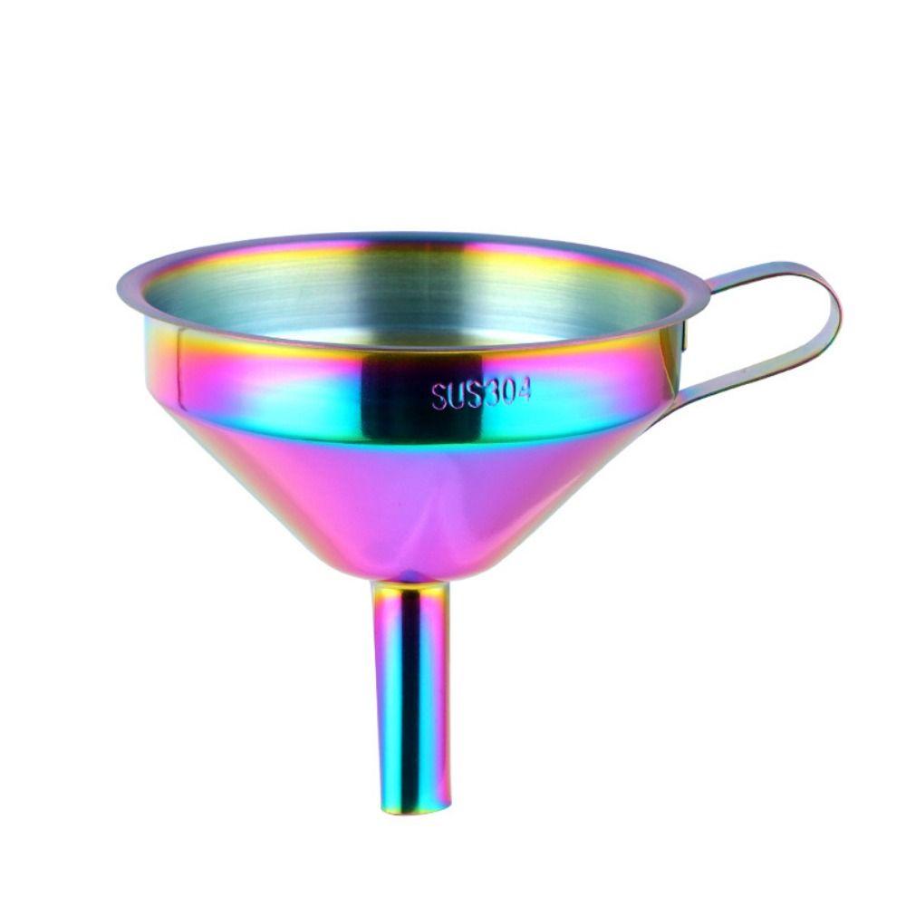 Detachable Strainer Kitchen Funnels Anti-slip Handle Funnel for Filling Small Bottles Oil