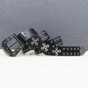Rivet Belt Decorative Cross Niche Retro Versatile Wide Belt Punk Hot Girl Pin Buckle Western Denim