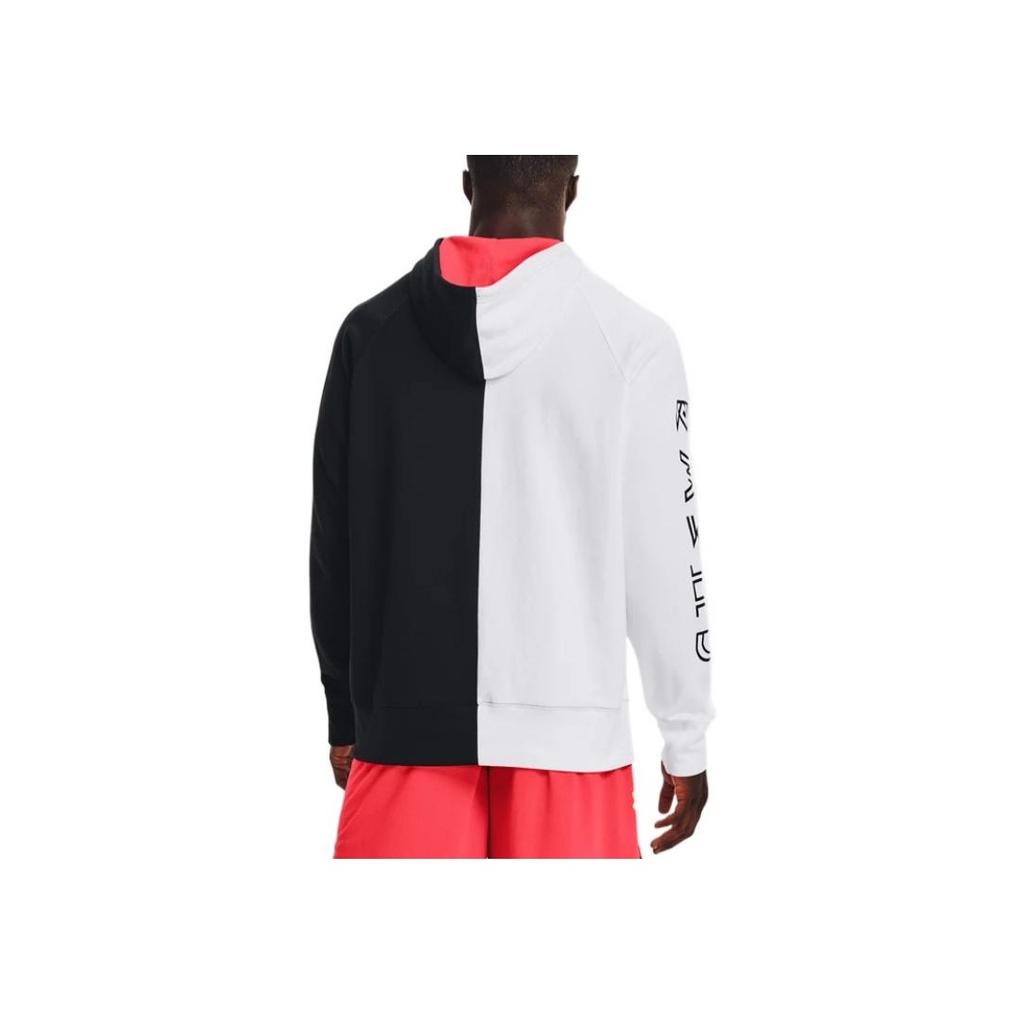 Under Armour Embiid American Vintage Color Block Casual Hoodie Basketball Jacket Men Hoodies White 1366531-100