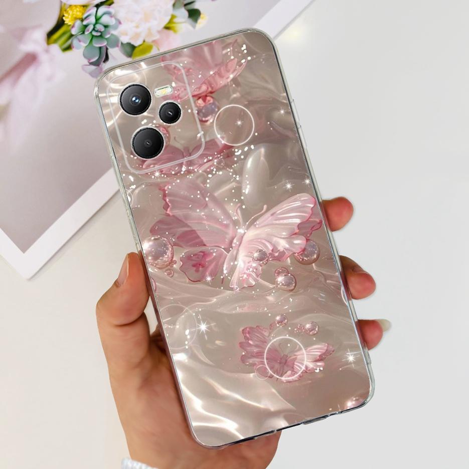 Чехол для Realme C35 RMX3511 Стильный окрашенный чехол Прозрачный силиконовый Мягкий тонкий чехол для телефона Для Realme C35 C 35 RealmeC35 Fundas Shell