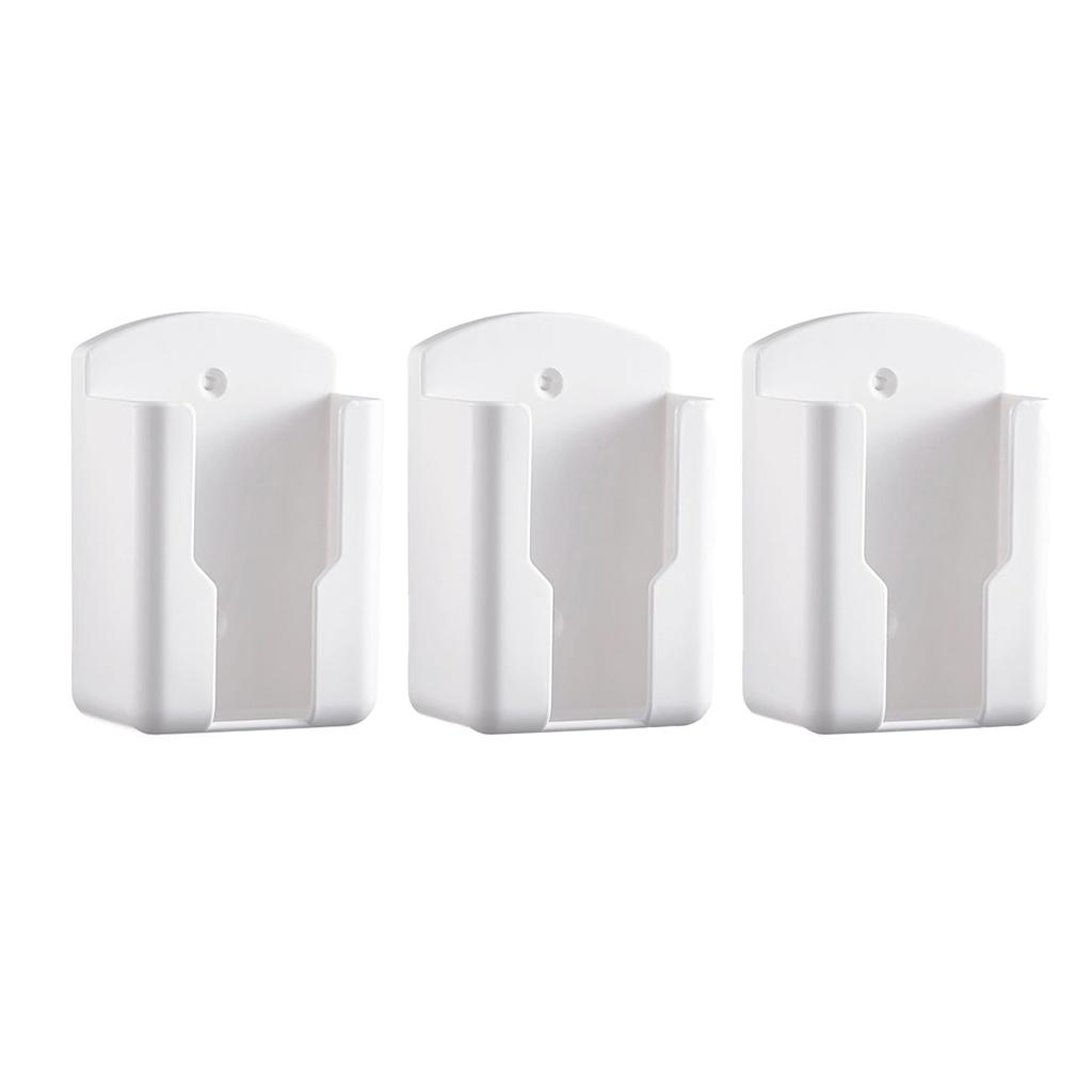 3Pcs Wall Mounted Remote Control Holder Punch Free Storage Box Adhesive Organizer Case for TV Air Conditioner Desktop