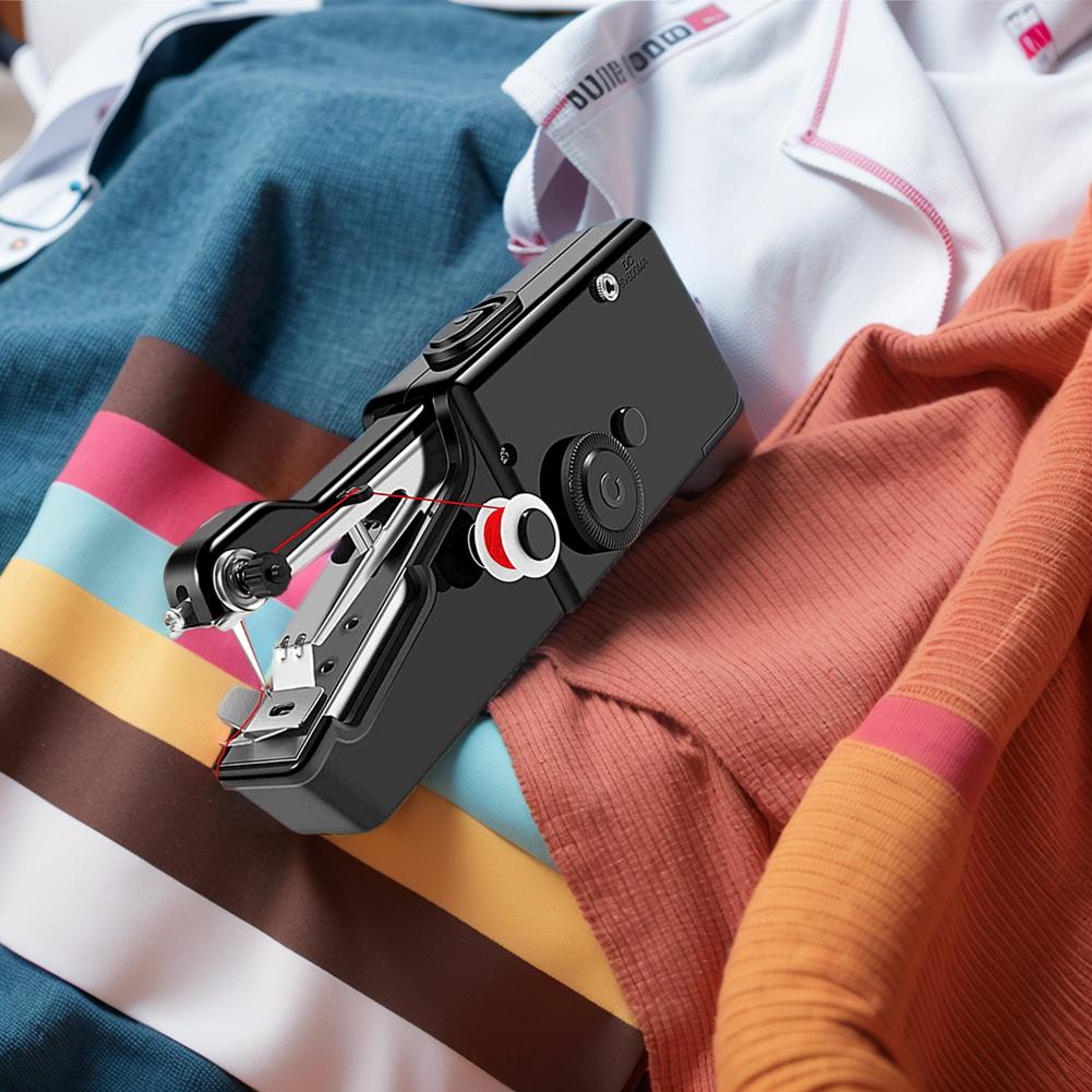 Мини швейная машинка электрическая портативная швейная машинка ручной беспроводной швейный инструмент для быстрого шитья для дома, путешествий и самостоятельного изготовления