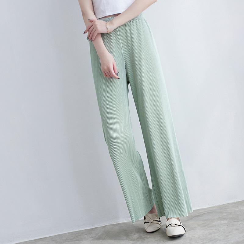 Летние свободные брюки свободного покроя с высокой талией, прямые брюки для йоги и танцев, повседневные брюки для женщин