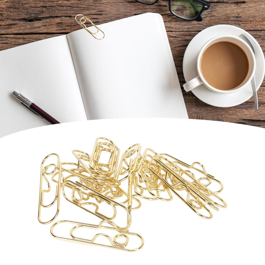 40 шт. зажимов для ручек из углеродистой стали, золотые зажимы для ручек, маленькие портативные зажимы для канцелярских принадлежностей 