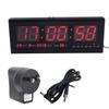 Large Digital LED Alarm Timer Clock Calendar Temperature Jumbo Display Wall Mount Red