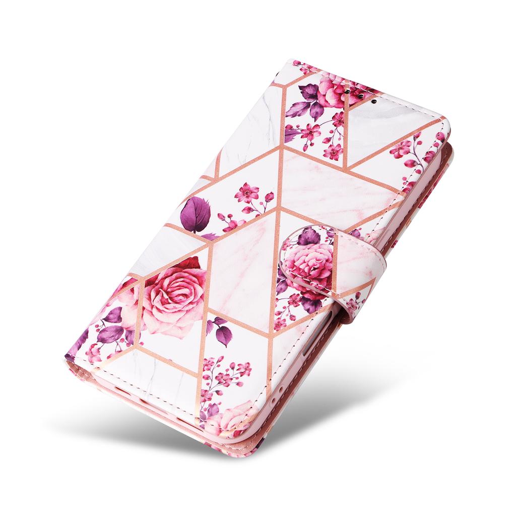 Чехол для Samsung Galaxy A06 4G, кожаный чехол для телефона с узором под лакированный мрамор