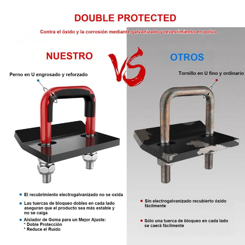 Universal U-Bolt Anti-Rattle Stabilizer Lock Heavy Duty Hitch Tightener Clamp Towing Damper Coupler for Trailer Truck Bike Racks