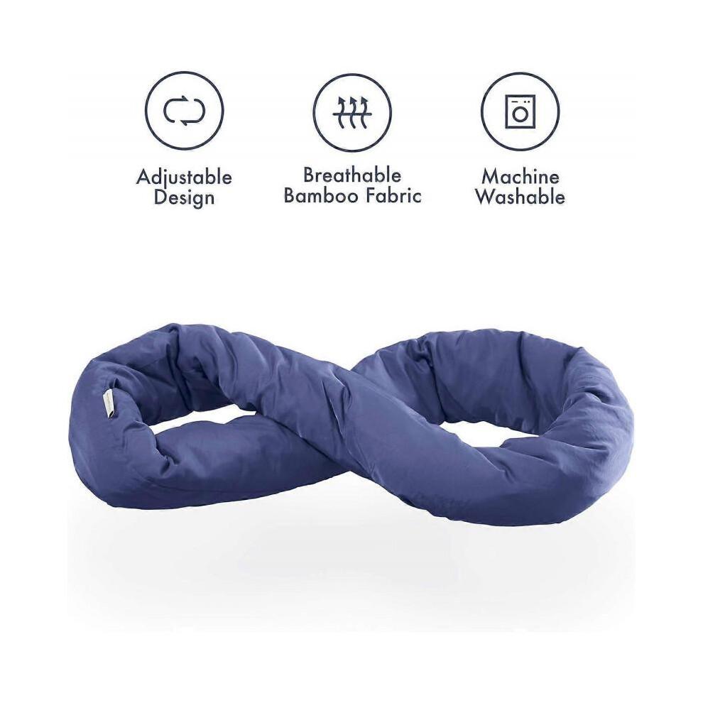 (navy blue)Infinity Pillow - Design Power Nap Pillow, Travel and Neck Pillow (Navy)
