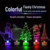Acrylic LED Seven-Color Christmas Night Light: Snowman, Santa Claus, Apple, Eiffel Tower Luminous Toy