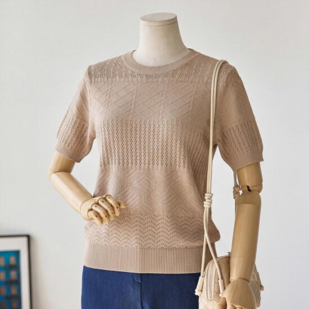 Customable Short Sleeve Knit T2604kn605b