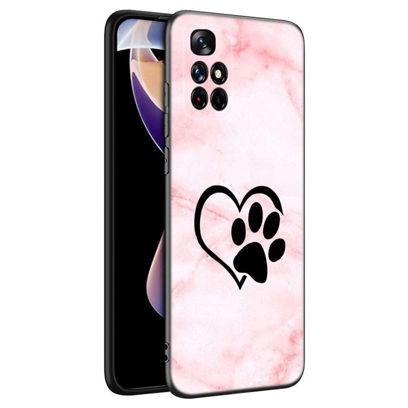 Чехол для телефона Dog Paw Best Friends для Xiaomi Redmi Note 7 8 9 10 Lite 11 11E 11T 12 Pro 11S 4G 10T 5G 8T 9S 10S TPU черный чехол