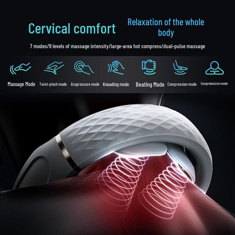 SKG K3 Pro Portable Neck Massager with Hot Compress & Bluetooth CN plug (adapter included)