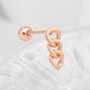 Rose Gold Stick Chain 14K Gold Needle Piercing Chain