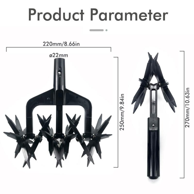 Садовый ротационный культиватор 2 в 1, рыхлитель газона, аэратор почвы, садовый инструмент для прополки, копания, переворачивания травы, аэратор для рыхления почвы