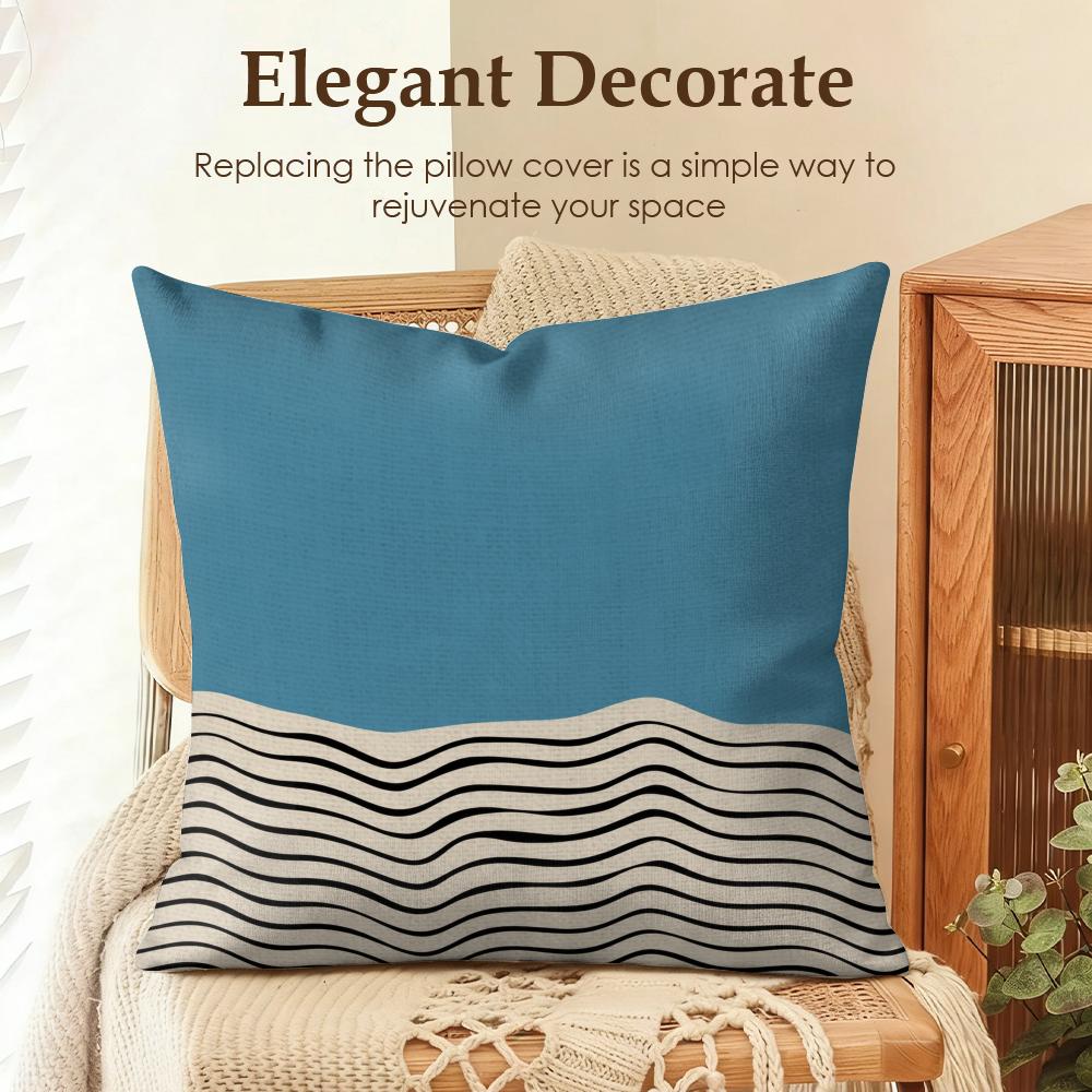Boho Abstract Earth Tone Art Cushion Cover Natural Linen Organic Fabric DoubleSided Printing Sofa Home Decor Gift Pillow Cover