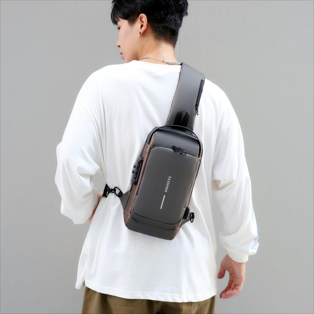 Мужская сумка-мешок Chest Crossbody Bag, новый повседневный рюкзак большой емкости, модный многофункциональный тренд