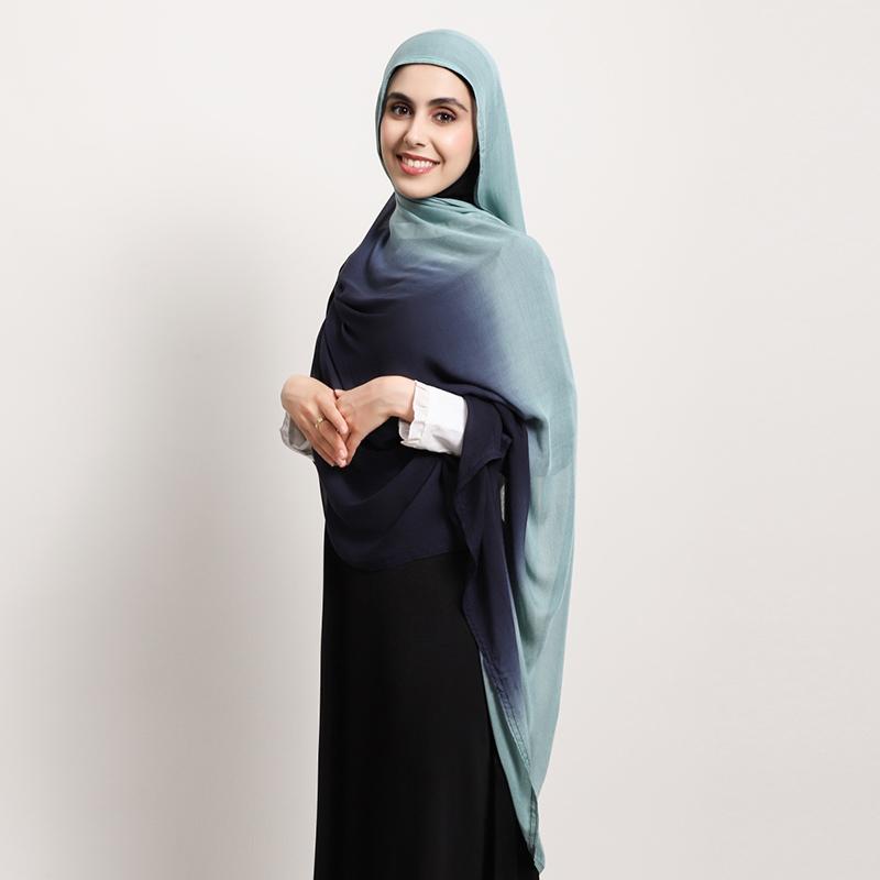 Роскошный Дизайн Модный Женский Классический Хлопковый Шарф Градиентной Расцветки Леди Мягкий Платок Однотонная Шаль Платок Платок Мусульманский Шарф