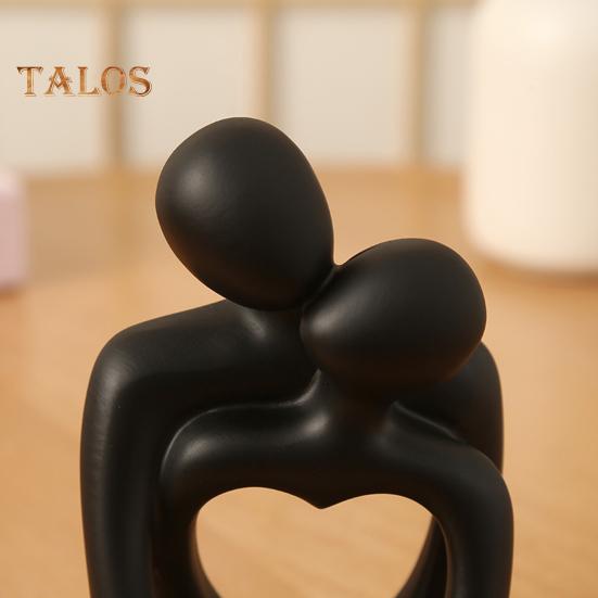 Скульптура пары, минималистская статуя обнимающихся влюбленных из смолы, настольная абстрактная статуэтка пары для домашнего декора, подарка на годовщину ко Дню святого Валентина