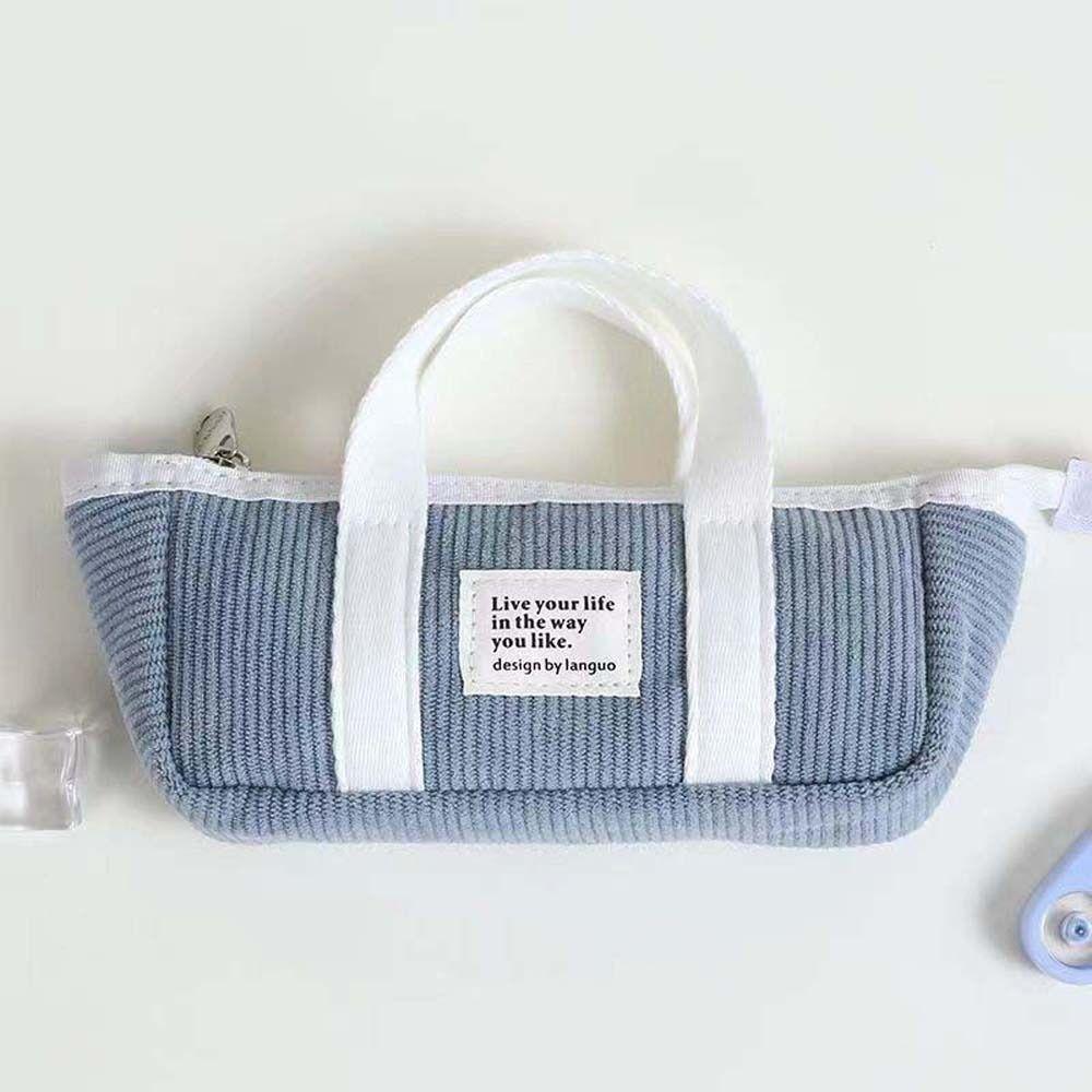 Desktop Storage Korean Style Pencil Case Handheld Pencil Pouch Handheld Stationery Bag Boys Girls