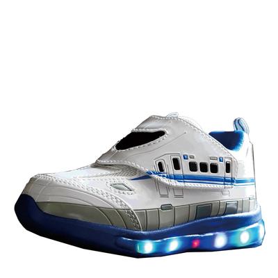 Ярко светятся, когда вы ходите! Кроссовки Plarail Shinkansen Flash на липучках Doctor Yellow N700S Hayabusa Светящаяся обувь Обувь для мальчиков Детский